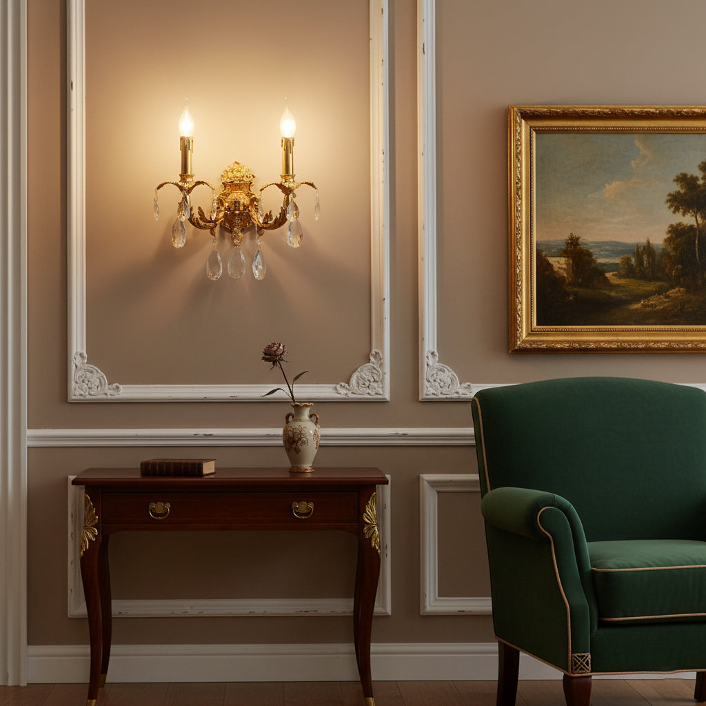 Adriana Brass Wall Lamp — view 2