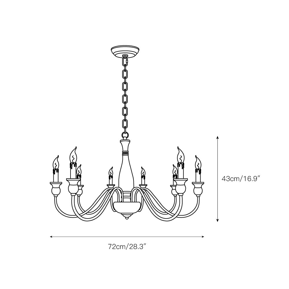 Afralia Wooden Chandelier — view 3