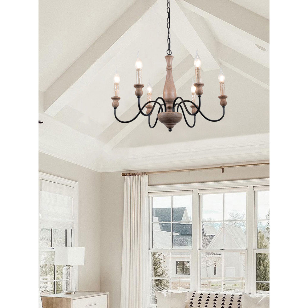 Afralia Wooden Chandelier — view 10