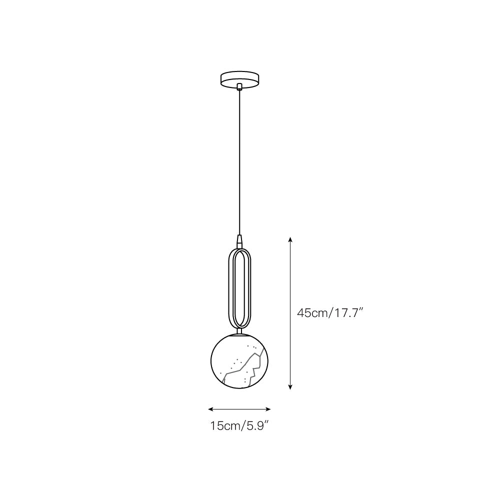 Alabaster Ball Pendant Lamp — view 3