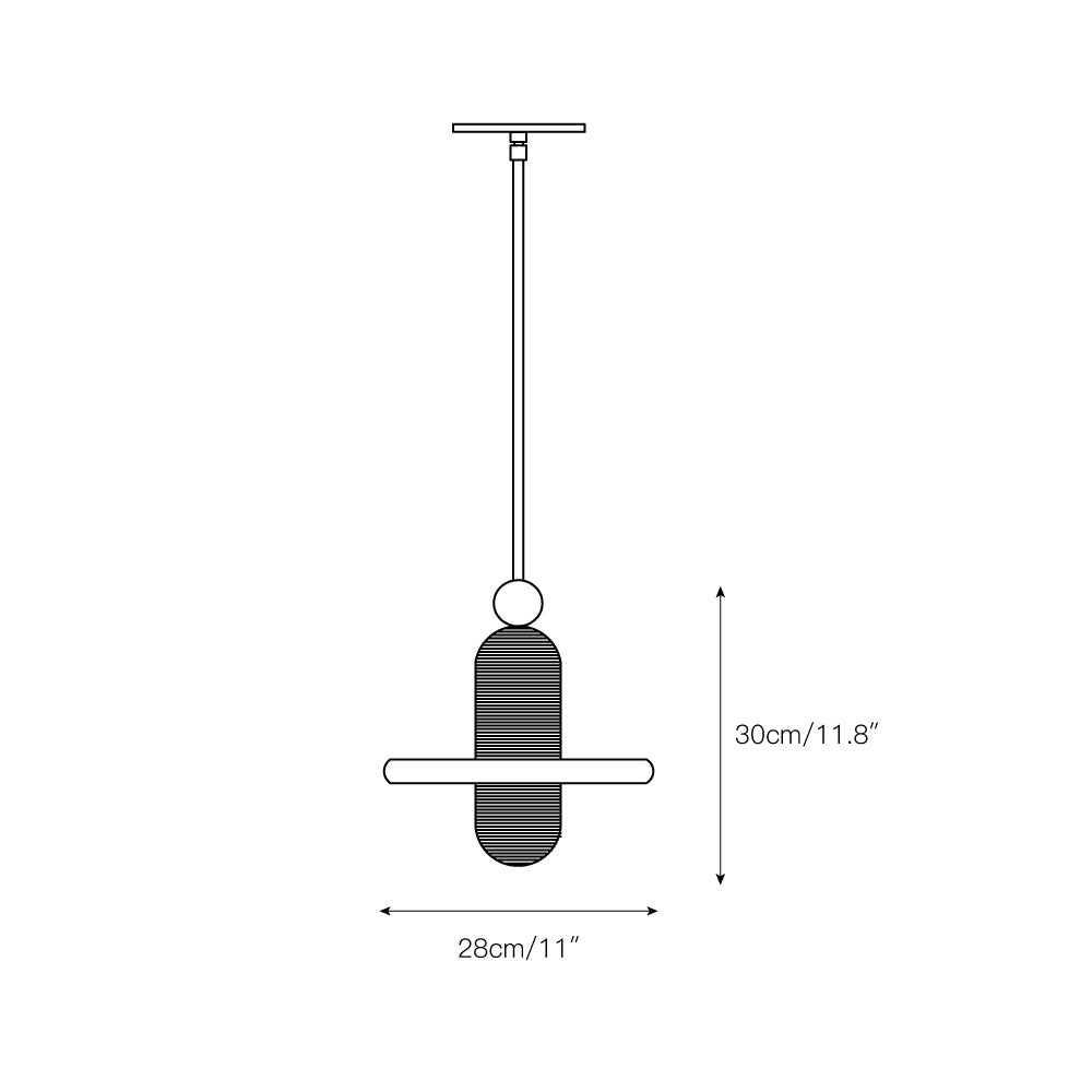 Alabaster Comet Pendant Lamp — view 3