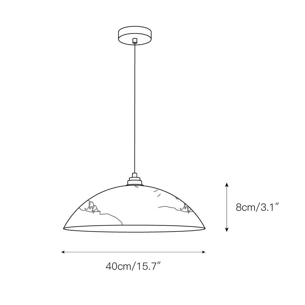 Alabaster Dome Pendant Light — view 3