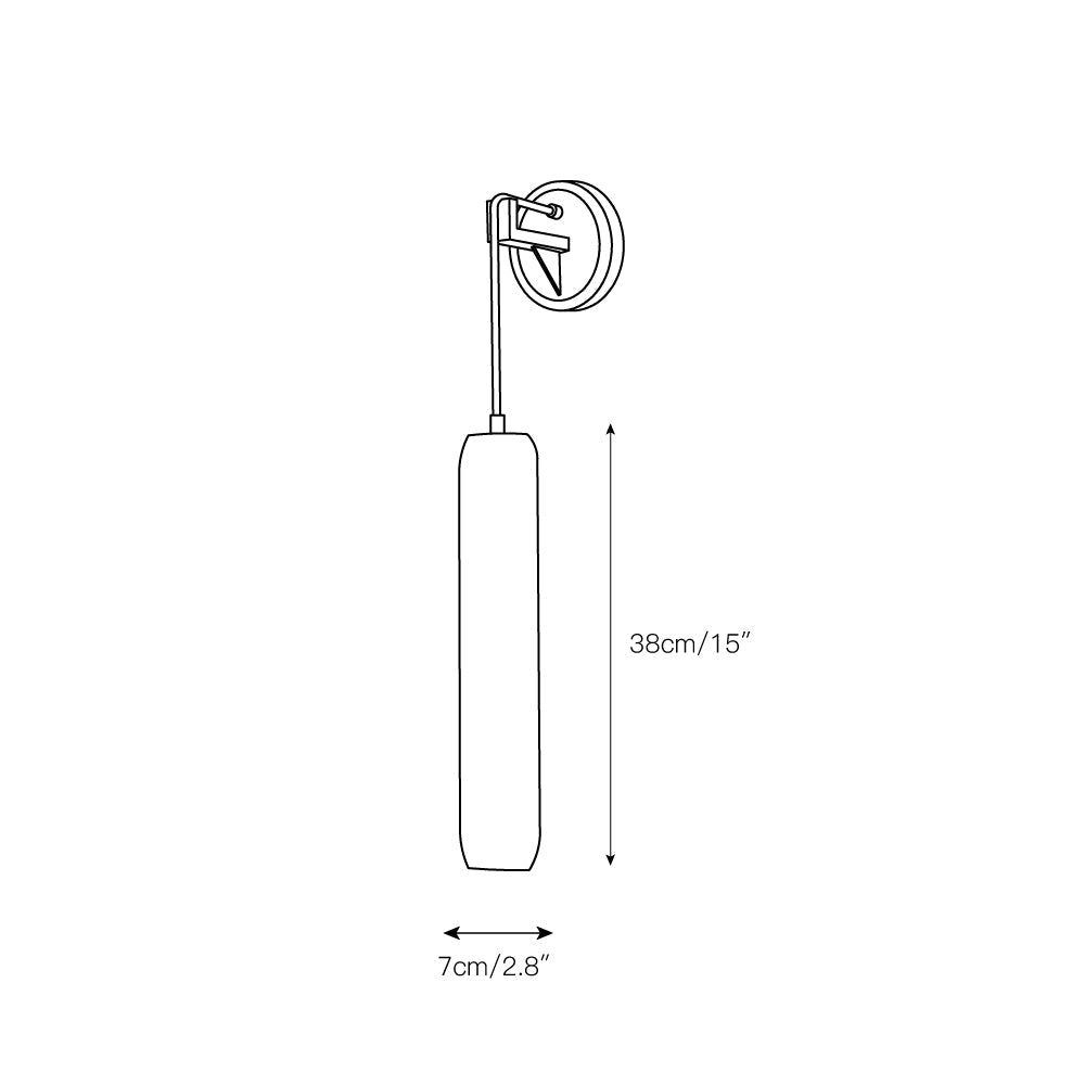 Alabaster Flute Wall Lamp — view 3