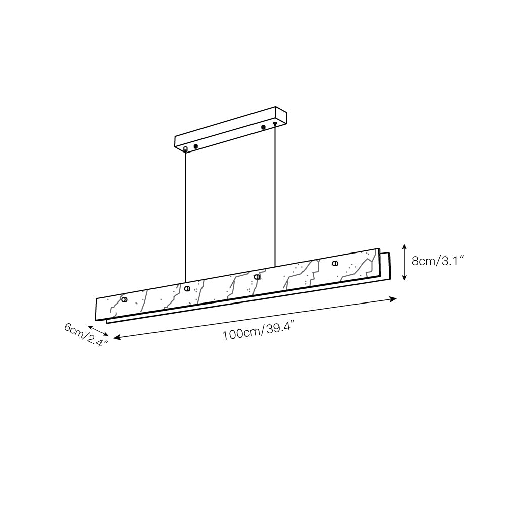 Alabaster LED Linear Pendant Light — view 3