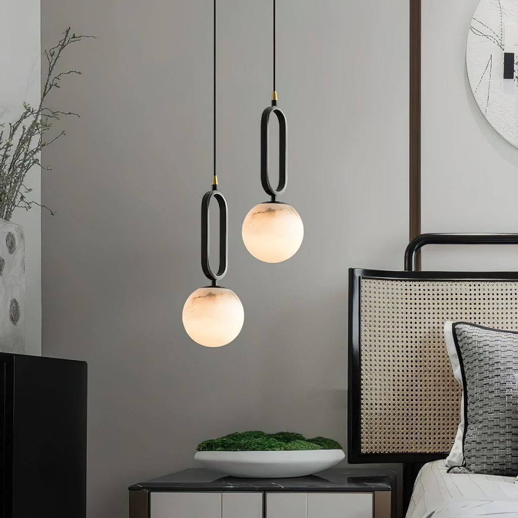 Alabaster Ball Pendant Lamp — view 8