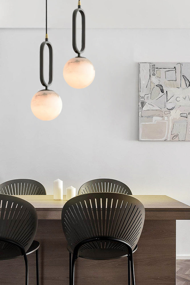 Alabaster Ball Pendant Lamp — view 10
