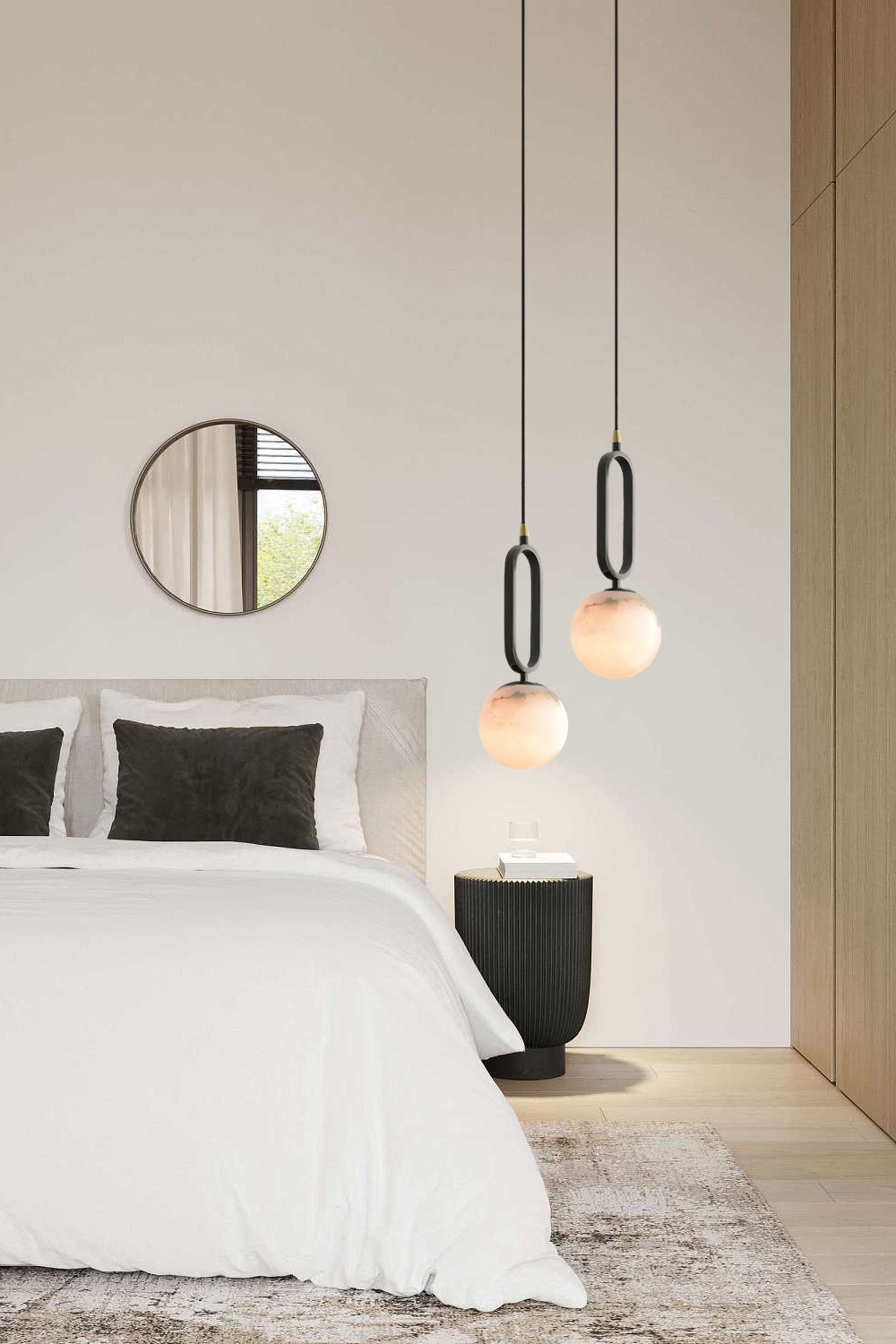 Alabaster Ball Pendant Lamp — view 11