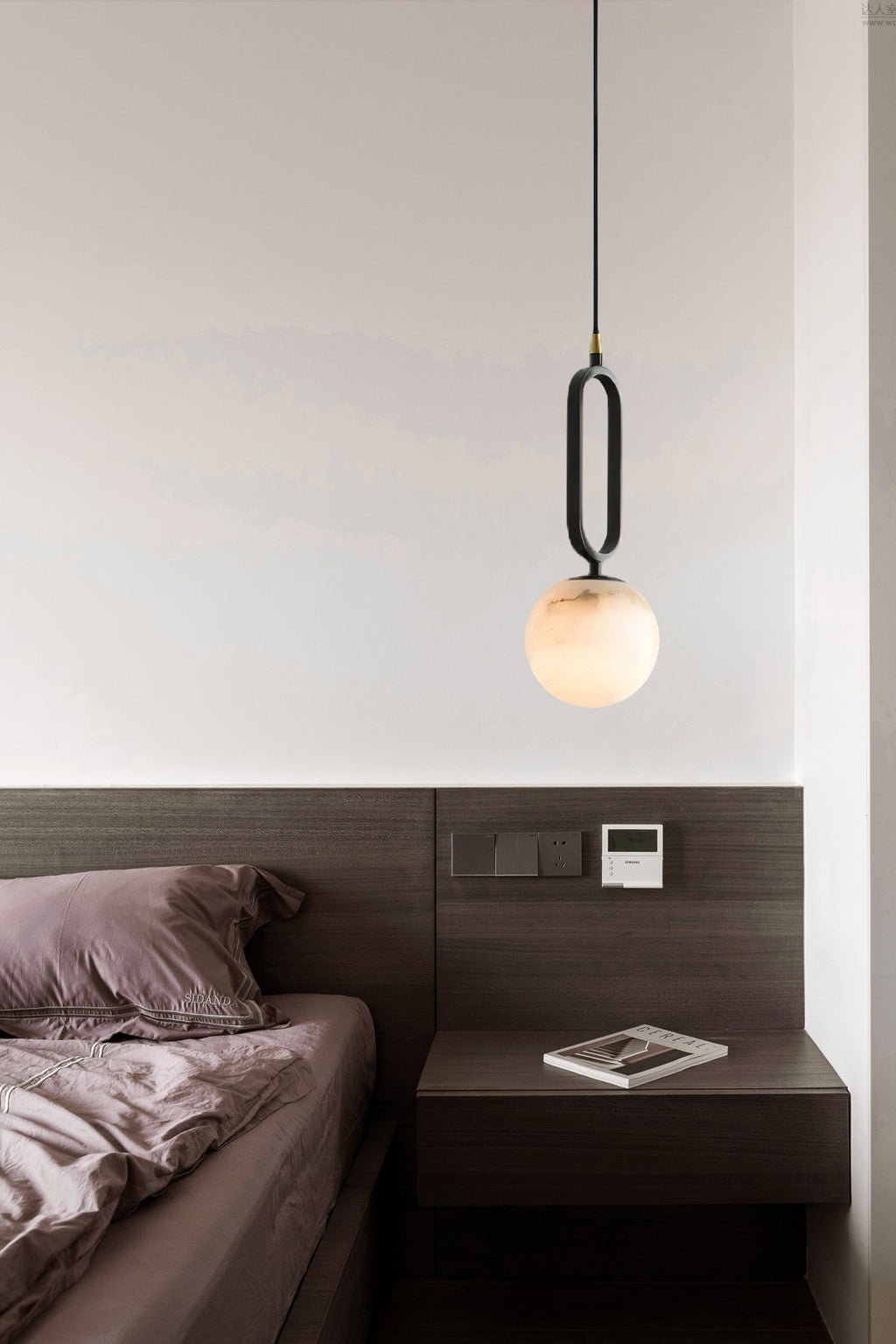 Alabaster Ball Pendant Lamp — view 13