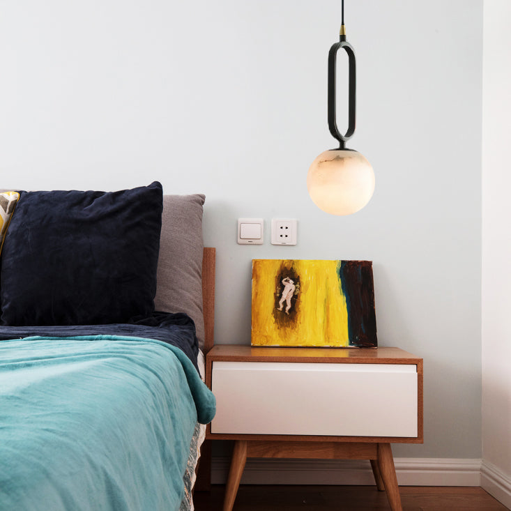 Alabaster Ball Pendant Lamp — view 15