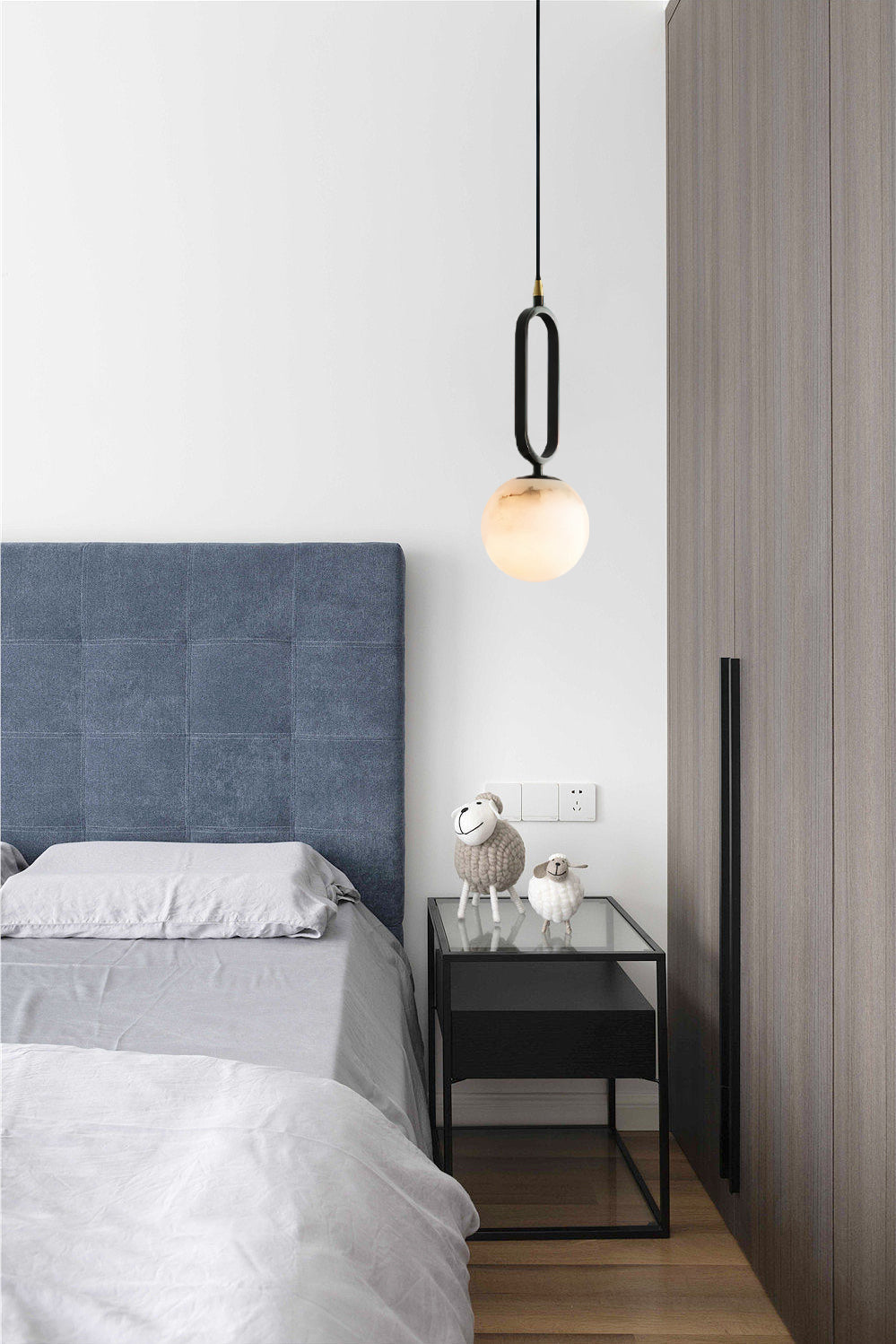 Alabaster Ball Pendant Lamp — view 5