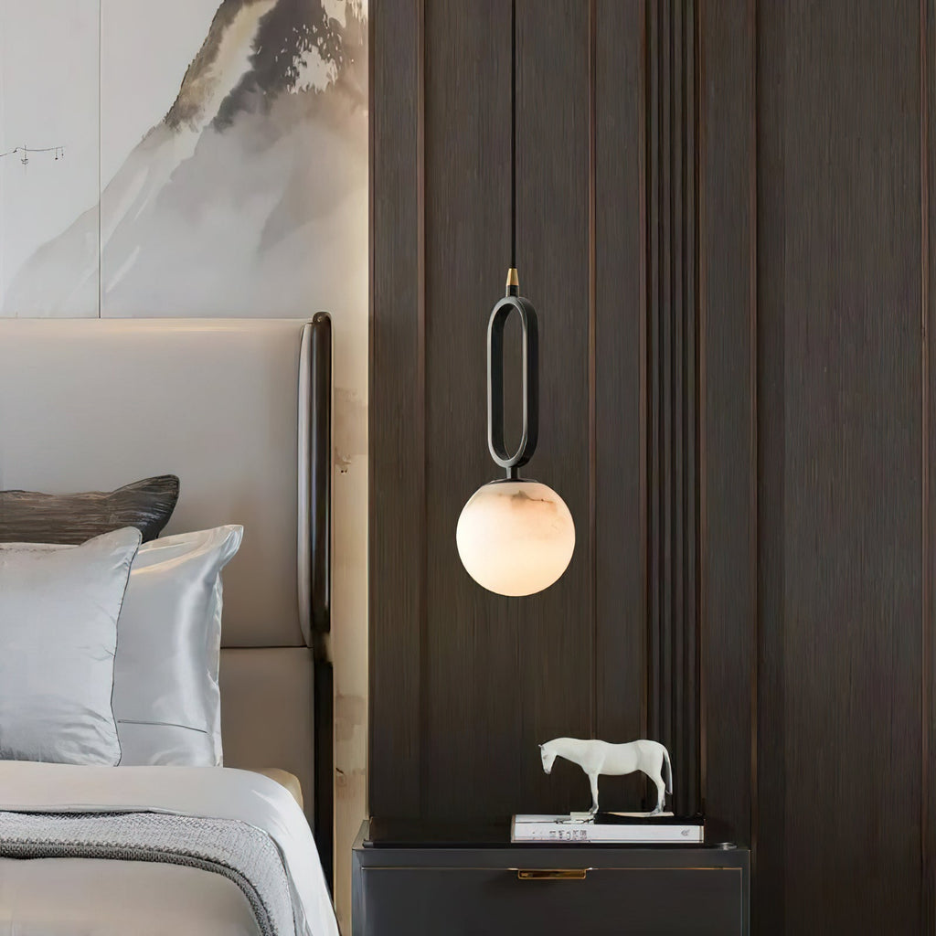 Alabaster Ball Pendant Lamp — view 6