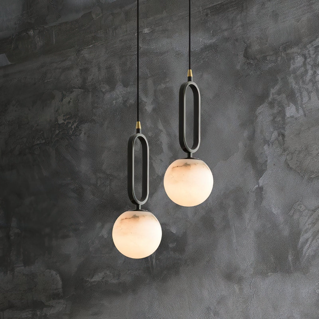 Alabaster Ball Pendant Lamp — view 16