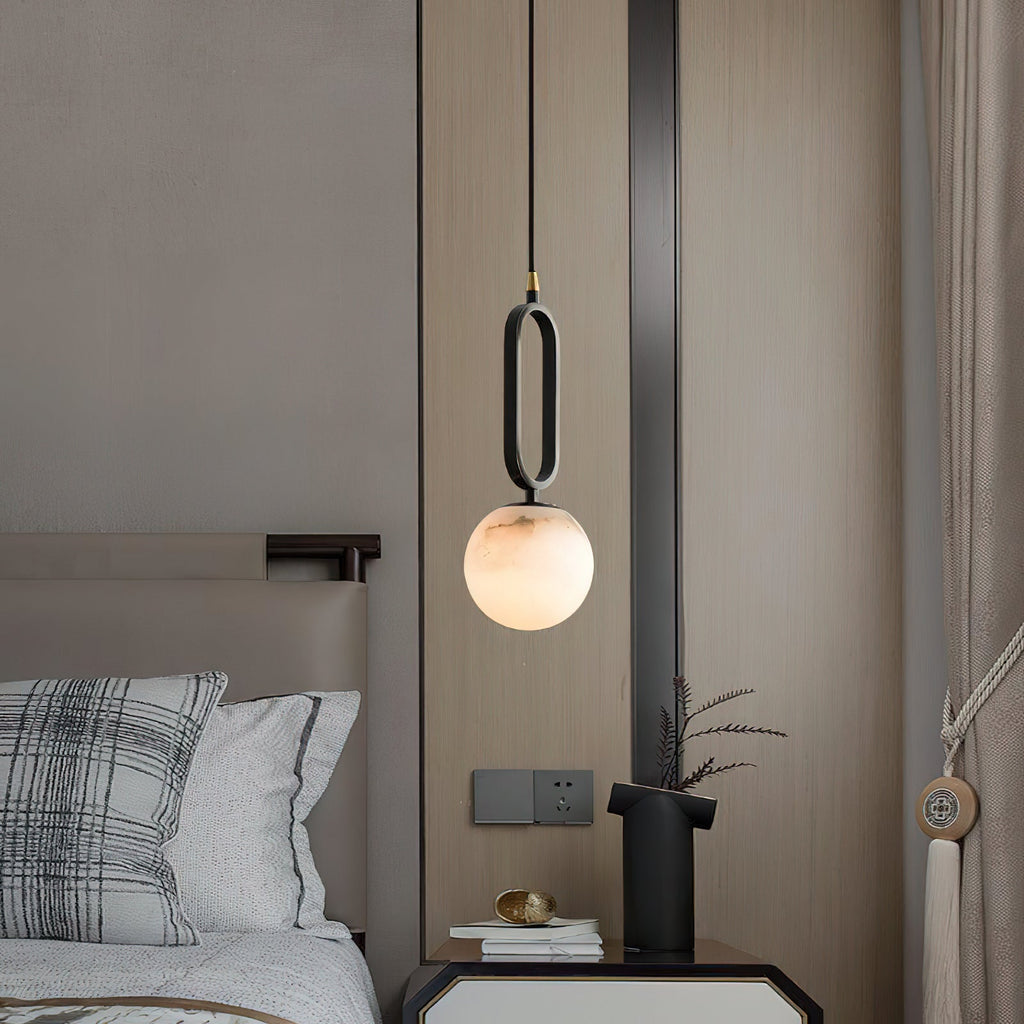 Alabaster Ball Pendant Lamp — view 7