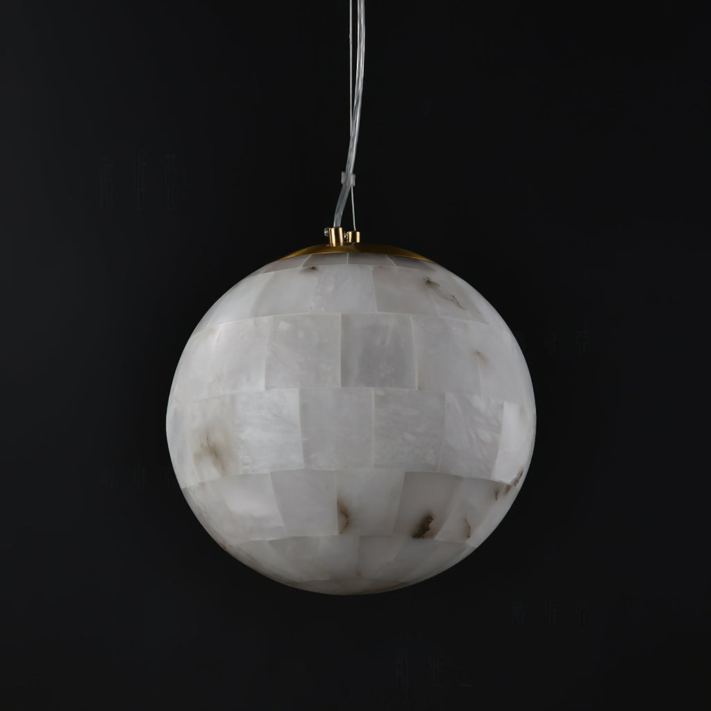 Alabaster Ball Pendant Light — view 13