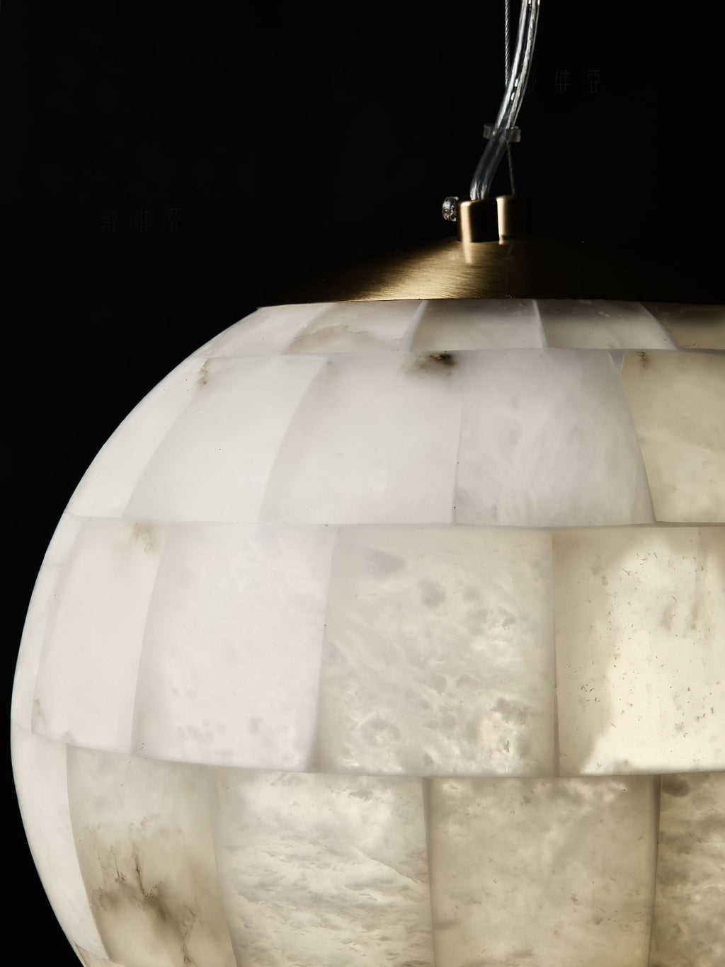Alabaster Ball Pendant Light — view 15