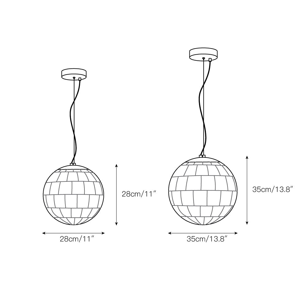 Alabaster Ball Pendant Light — view 5