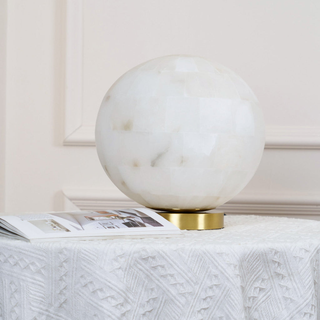 Alabaster Ball Table Lamp — view 4