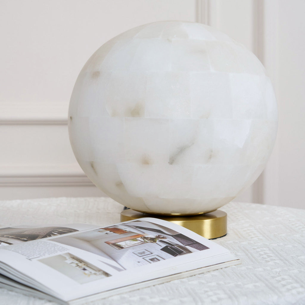 Alabaster Ball Table Lamp — view 6