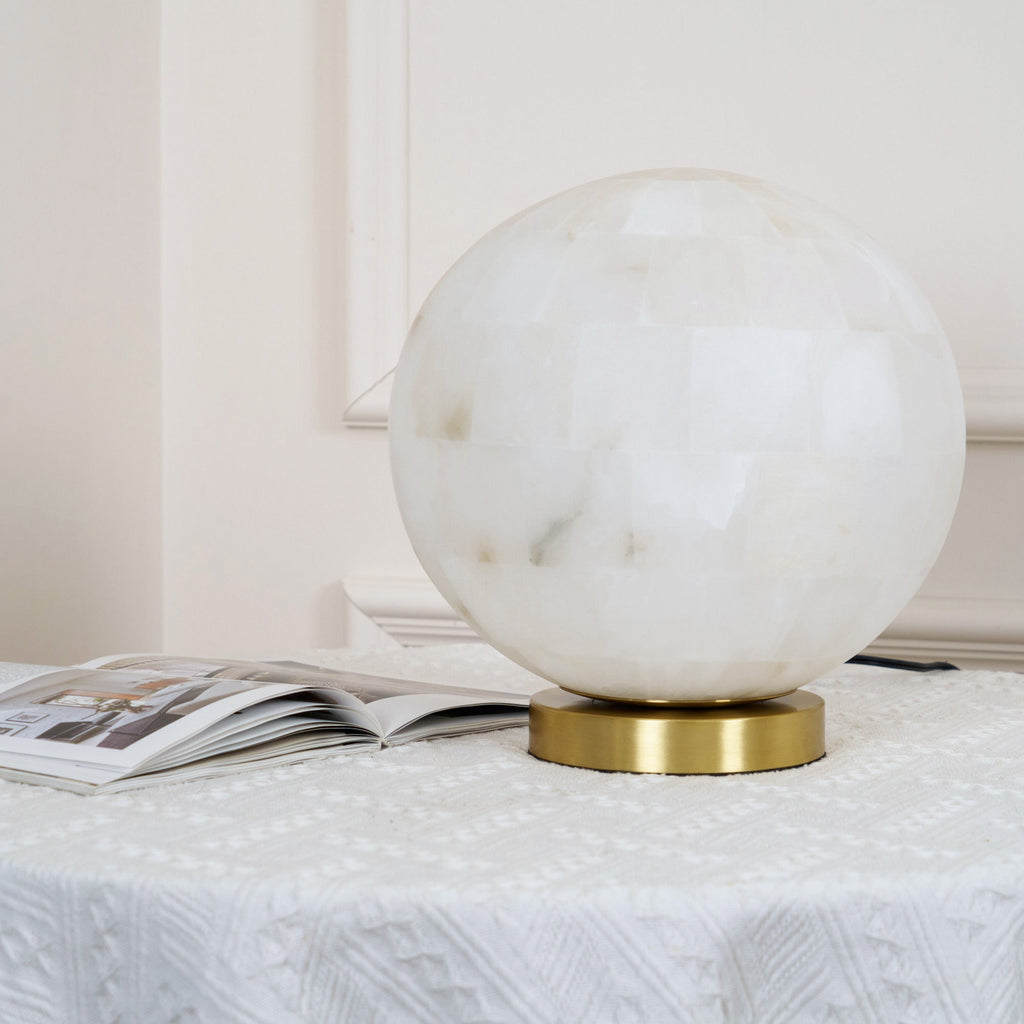 Alabaster Ball Table Lamp — view 10
