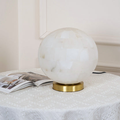 Alabaster Ball Table Lamp