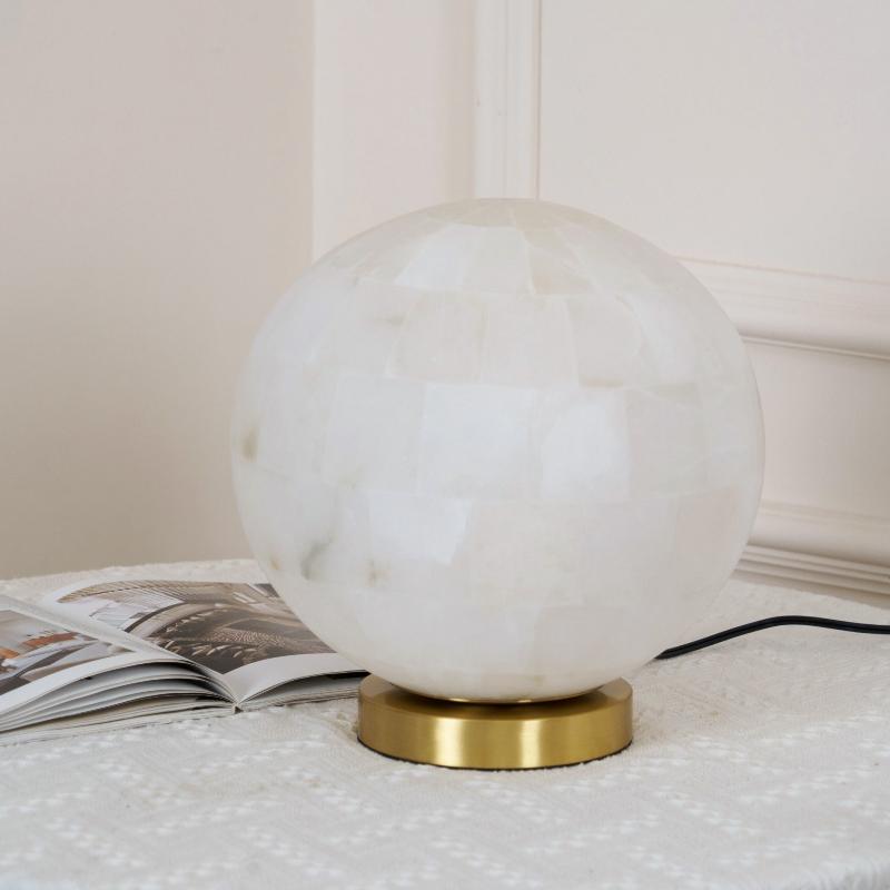 Alabaster Ball Table Lamp — view 14