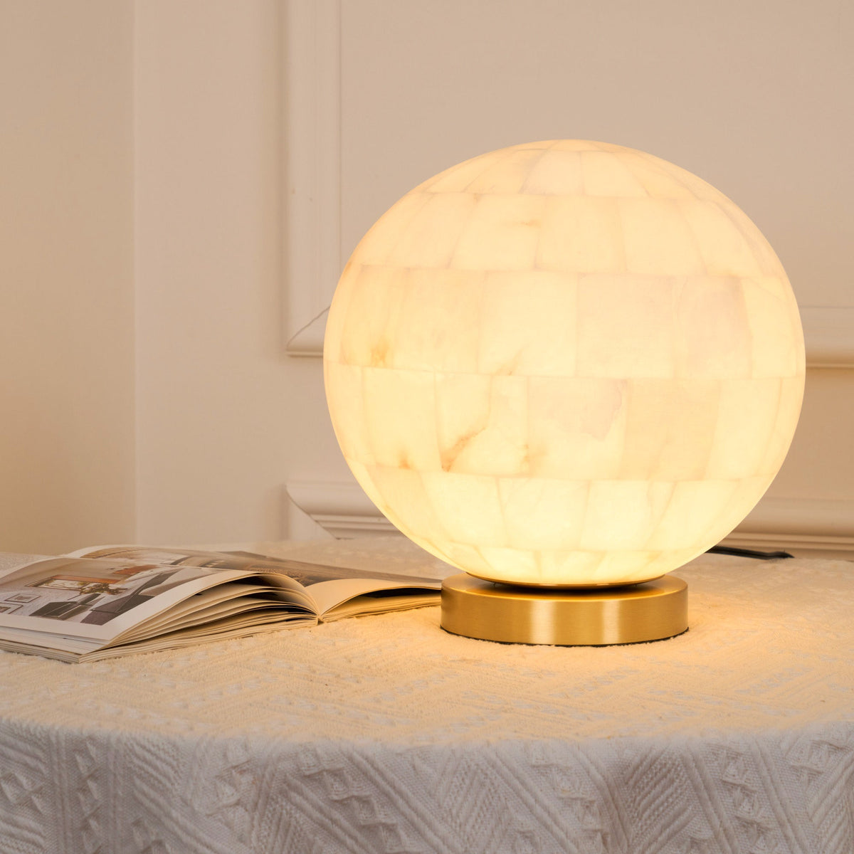 Alabaster Ball Table Lamp — view 8
