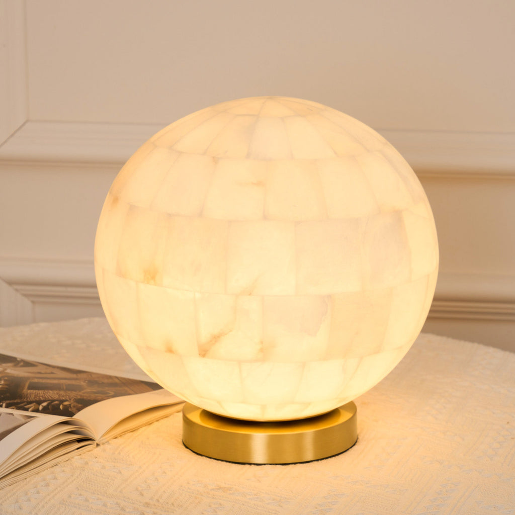 Alabaster Ball Table Lamp — view 11