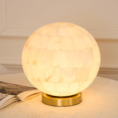 Alabaster Ball Table Lamp