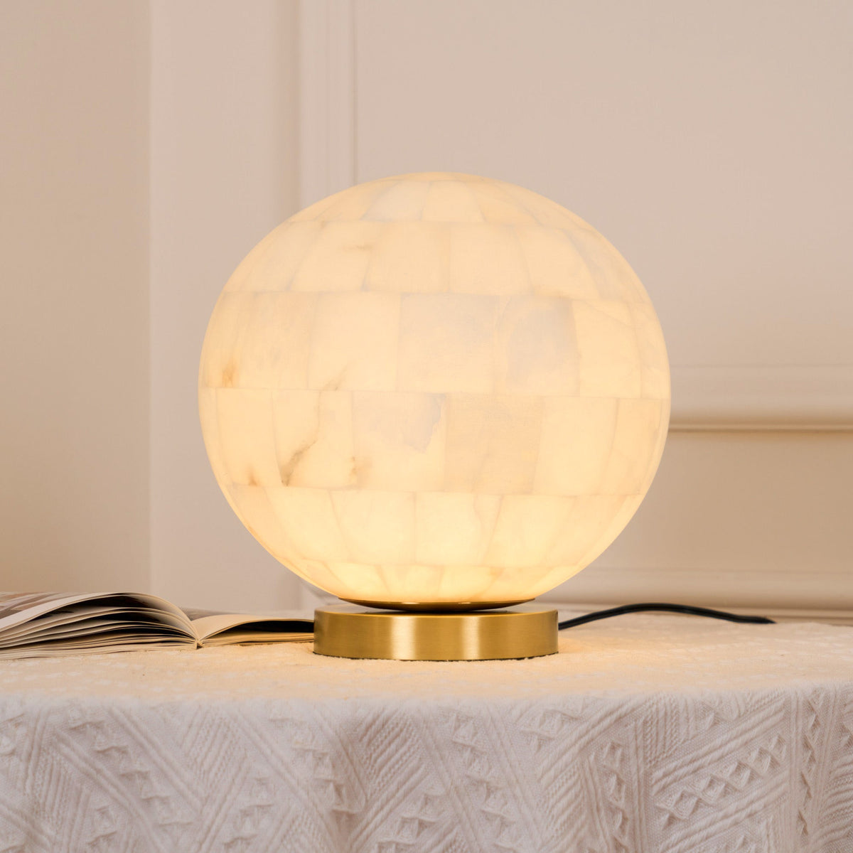 Alabaster Ball Table Lamp — view 7