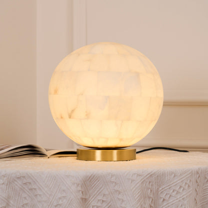 Alabaster Ball Table Lamp