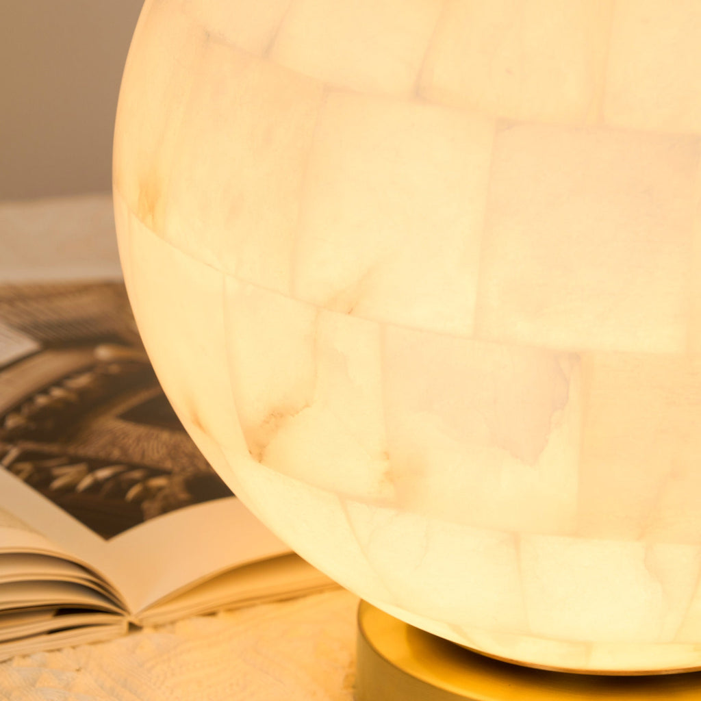 Alabaster Ball Table Lamp — view 15