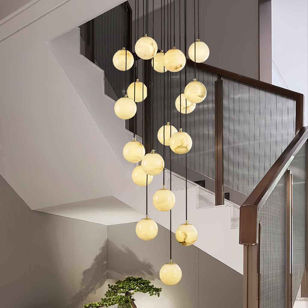 Alabaster Balls Cluster Chandelier — view 18