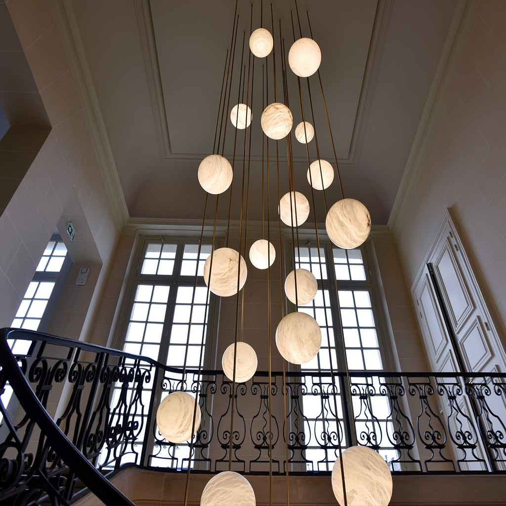 Alabaster Balls Cluster Chandelier — view 2