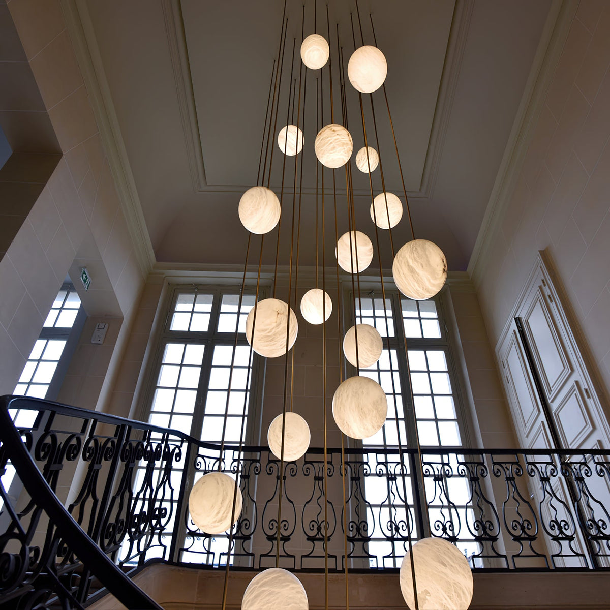 Alabaster Balls Cluster Chandelier — view 2