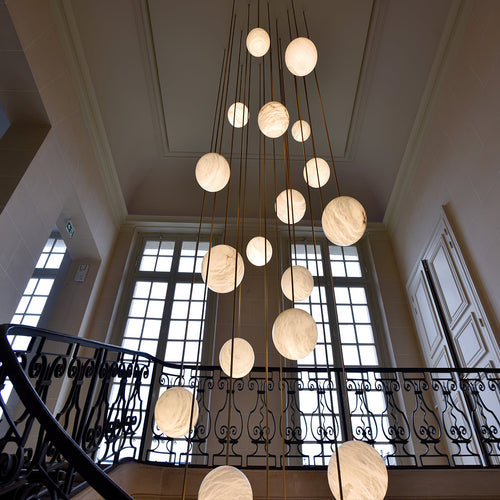 Alabaster Balls Cluster Chandelier — view 2