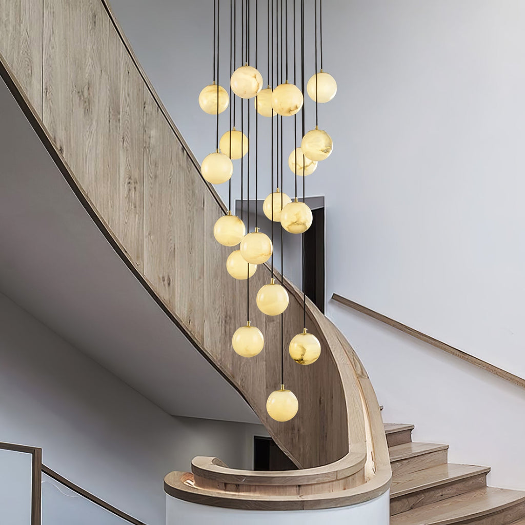 Alabaster Balls Cluster Chandelier — view 19