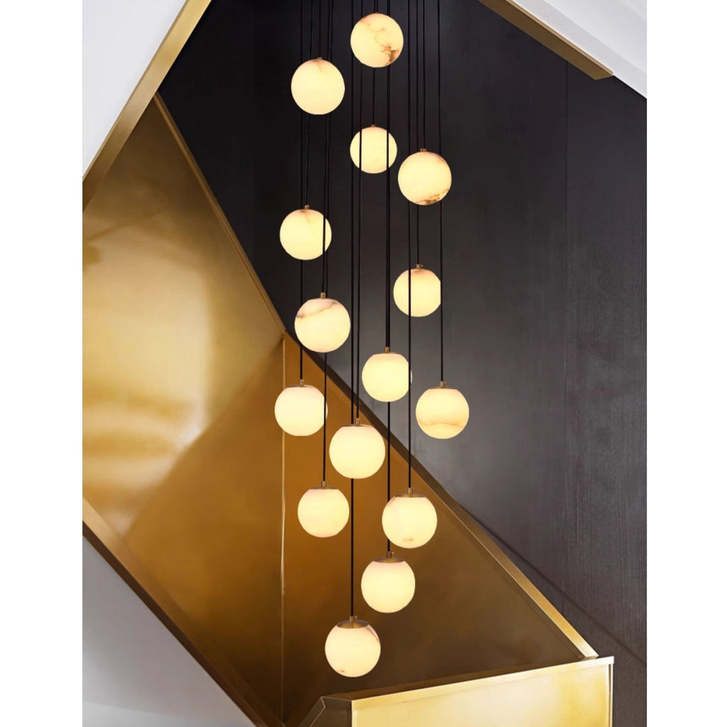Alabaster Balls Cluster Chandelier — view 29