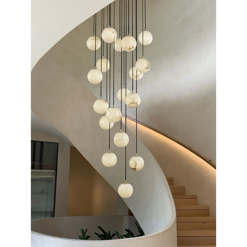 Alabaster Balls Cluster Chandelier — view 25