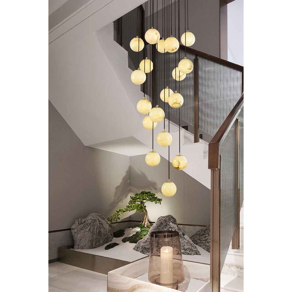 Alabaster Balls Cluster Chandelier — view 31