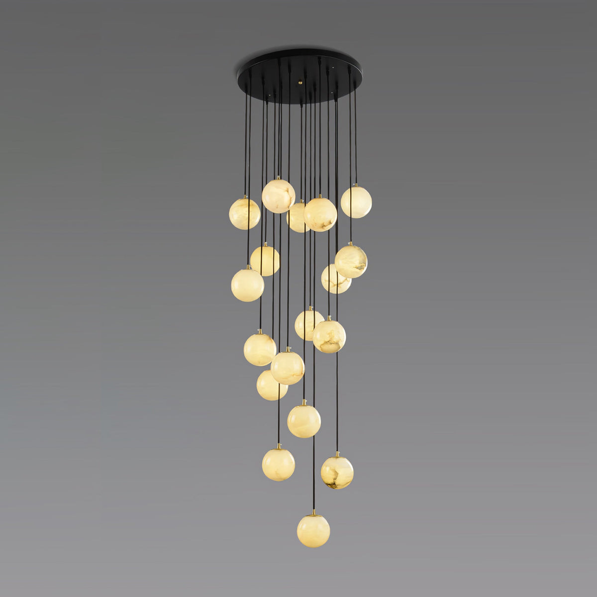 Alabaster Balls Cluster Chandelier — view 40