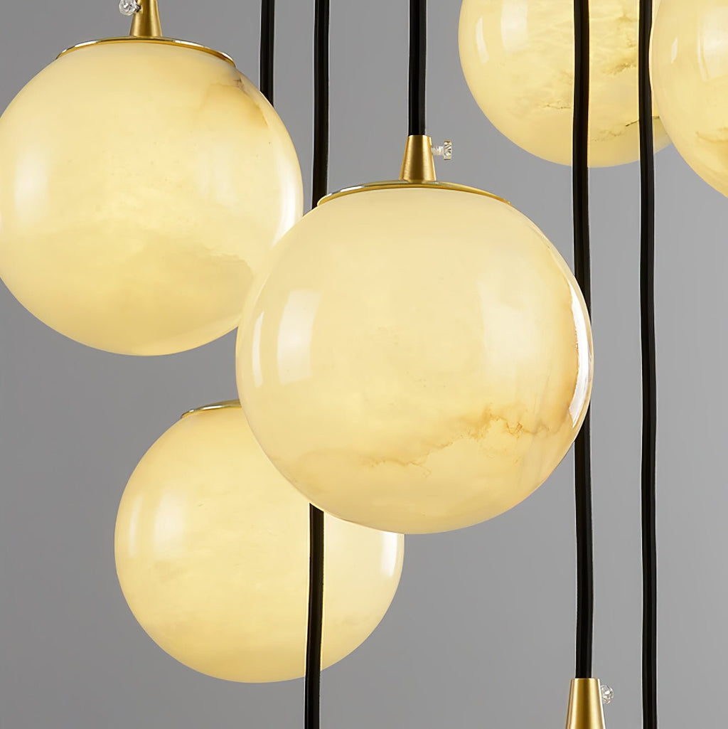 Alabaster Balls Cluster Chandelier — view 42