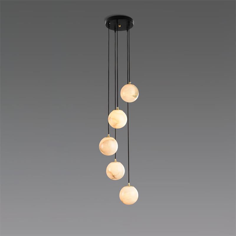 Alabaster Balls Cluster Chandelier — view 33
