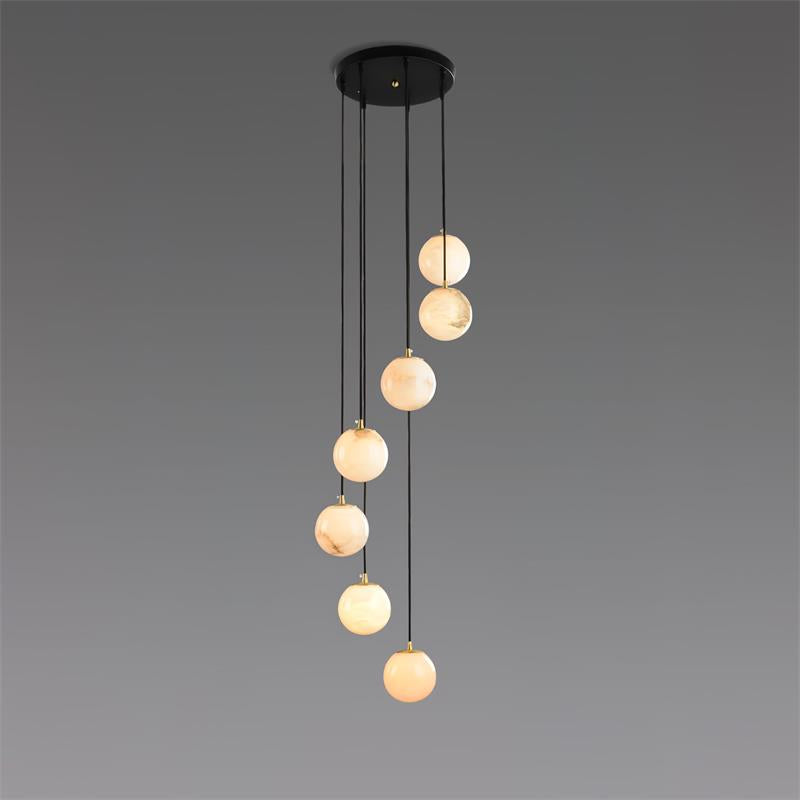 Alabaster Balls Cluster Chandelier — view 34