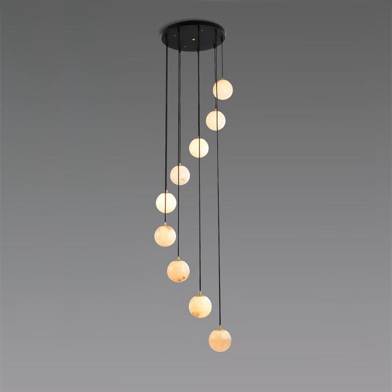 Alabaster Balls Cluster Chandelier — view 37