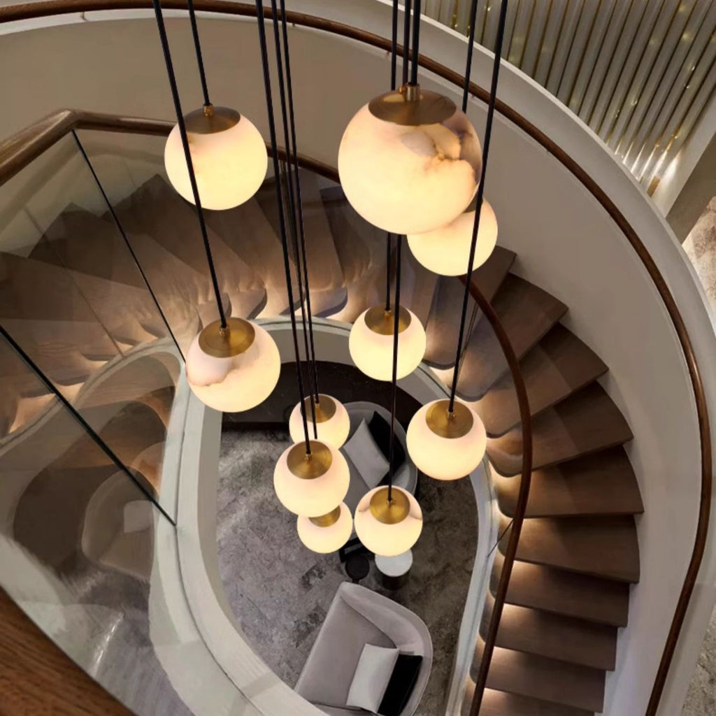 Alabaster Balls Cluster Chandelier — view 22