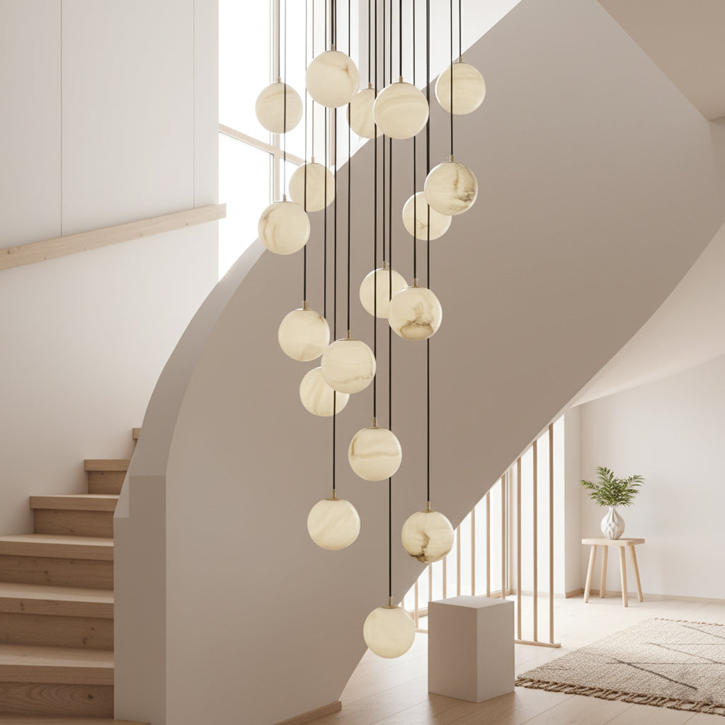 Alabaster Balls Cluster Chandelier — view 13