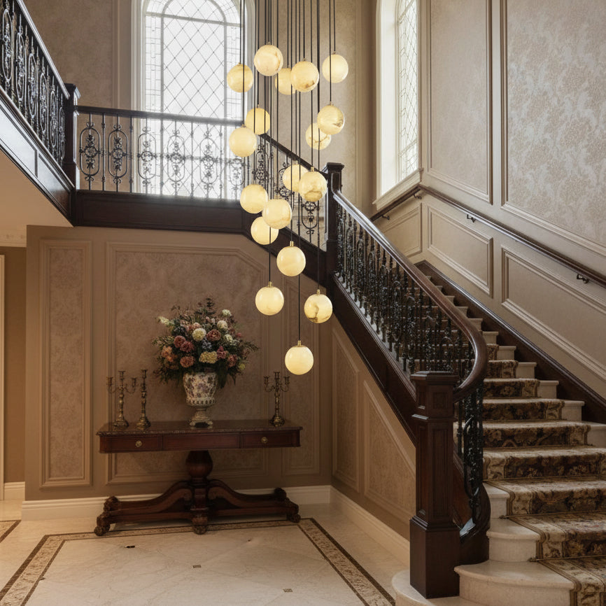 Alabaster Balls Cluster Chandelier — view 16