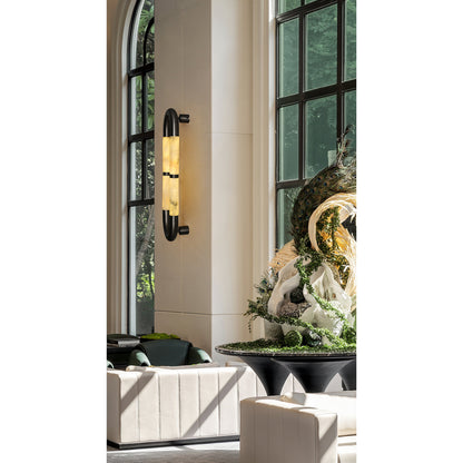Alabaster Banded KoKo Sconce