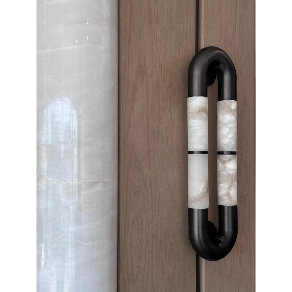 Alabaster Banded KoKo Sconce — view 12