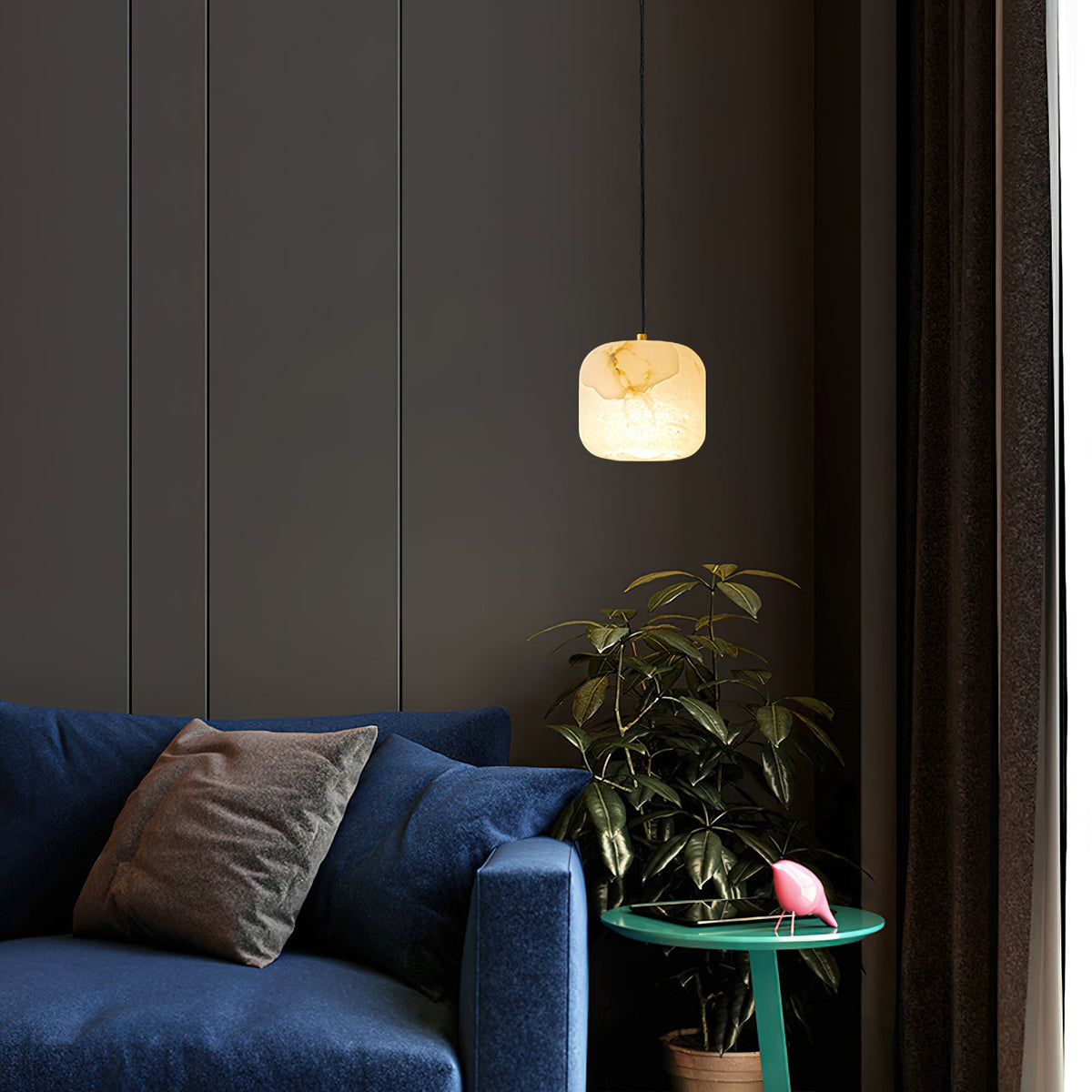Alabaster Bedside Pendant Light — view 10